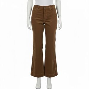 Croft Barrow‎ Brown Mid Rise Bootcut Corduroy Size 12 Short New Pants Bottoms